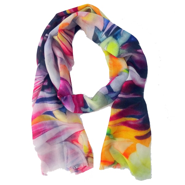 Winter Floral Skinny Scarf