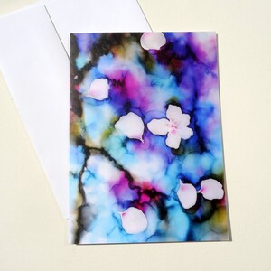 Spring Greeting Card with Envelope, Floral Blossom Card, Mother&#39;s Day Card