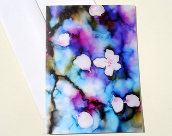 Spring Greeting Card with Envelope, Floral Blossom Card, Mother's Day Card