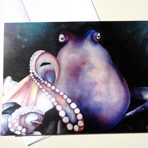 Octopus Greeting Card with Envelope, Ocean Creature Greeting Card, Steampunk Mother&#39;s Day Card