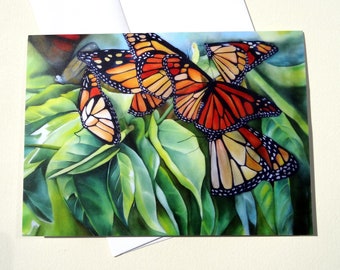 Monarch Butterfly Greeting Card with Envelope, Butterfly Greeting Card, Nature Mother's Day Card