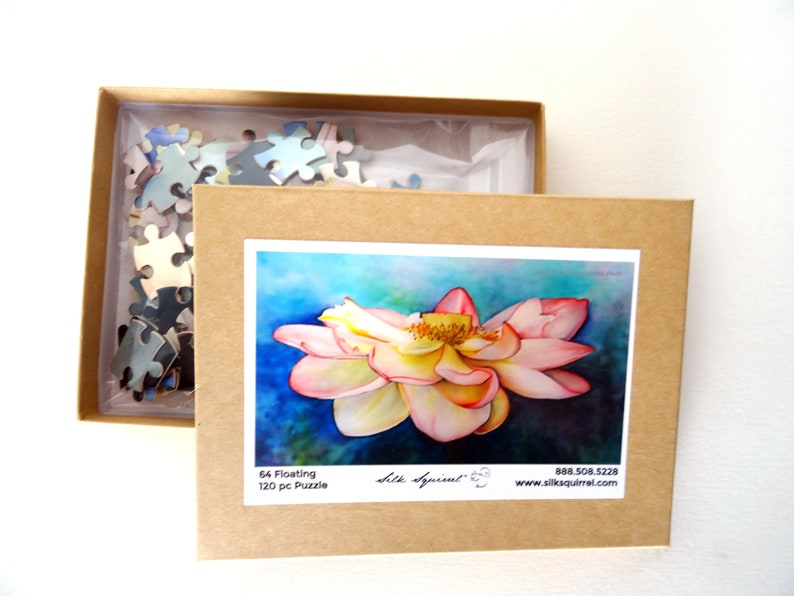 Adult Jigsaw Puzzle 120 Pieces Puzzle Lotus Art Puzzle Games- Toys