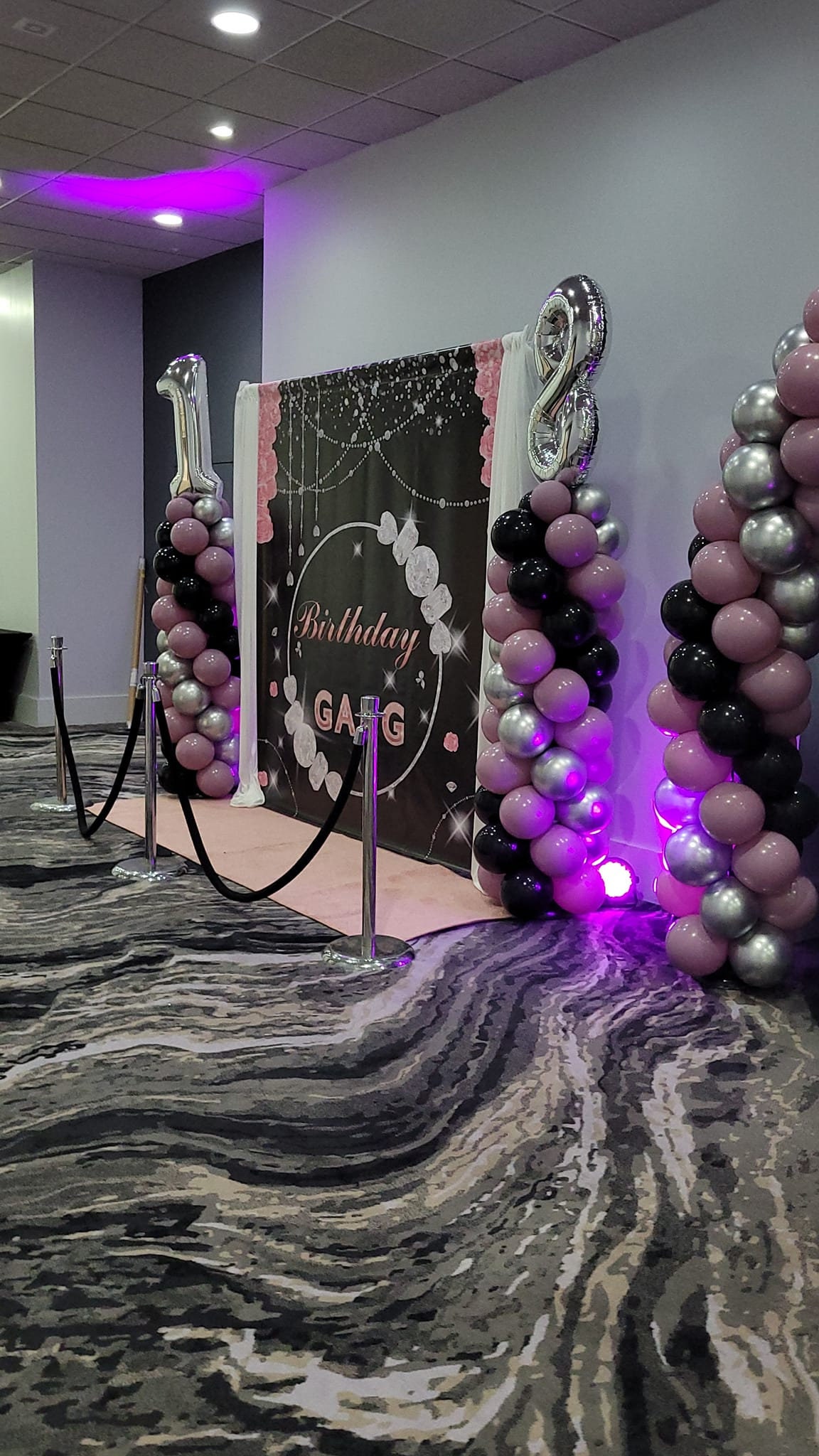 Birthday Backdrop Ramp Glitz and Glam Birthday Backdrop | Diamond Backdrop | Birthday Step and ...