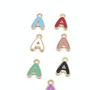 Encanto de letras iniciales, encantos de alfabetos de letras, fabricación de joyas, letras de la A a la Z de doble cara, encantos de esmalte, venta al por mayor de Bellaire, compra a granel