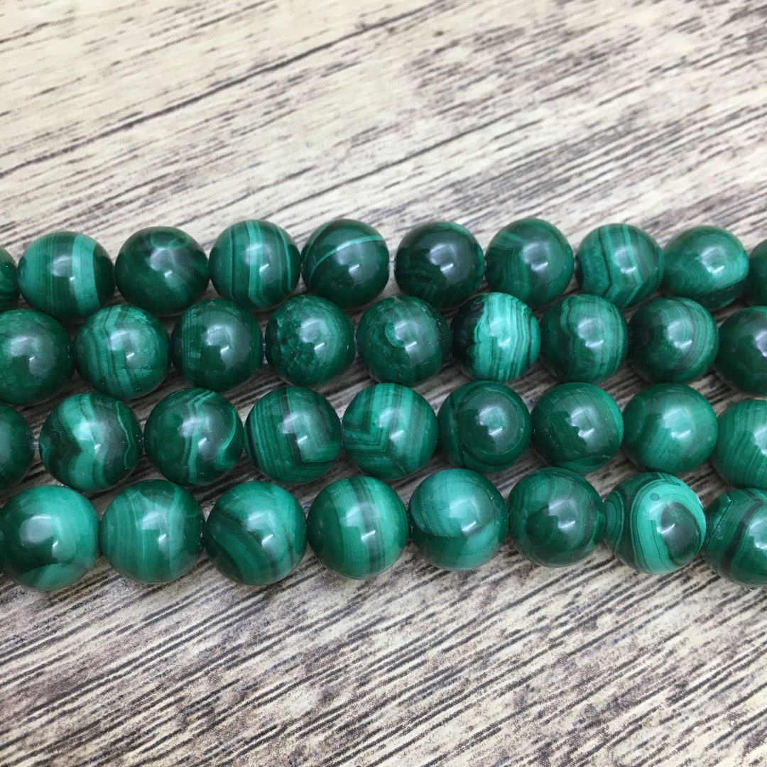 Malachite Bead, 6mm, 8mm, 10mm, Gemstones, Natural Malachite Beads, AAA Best Quality Beads