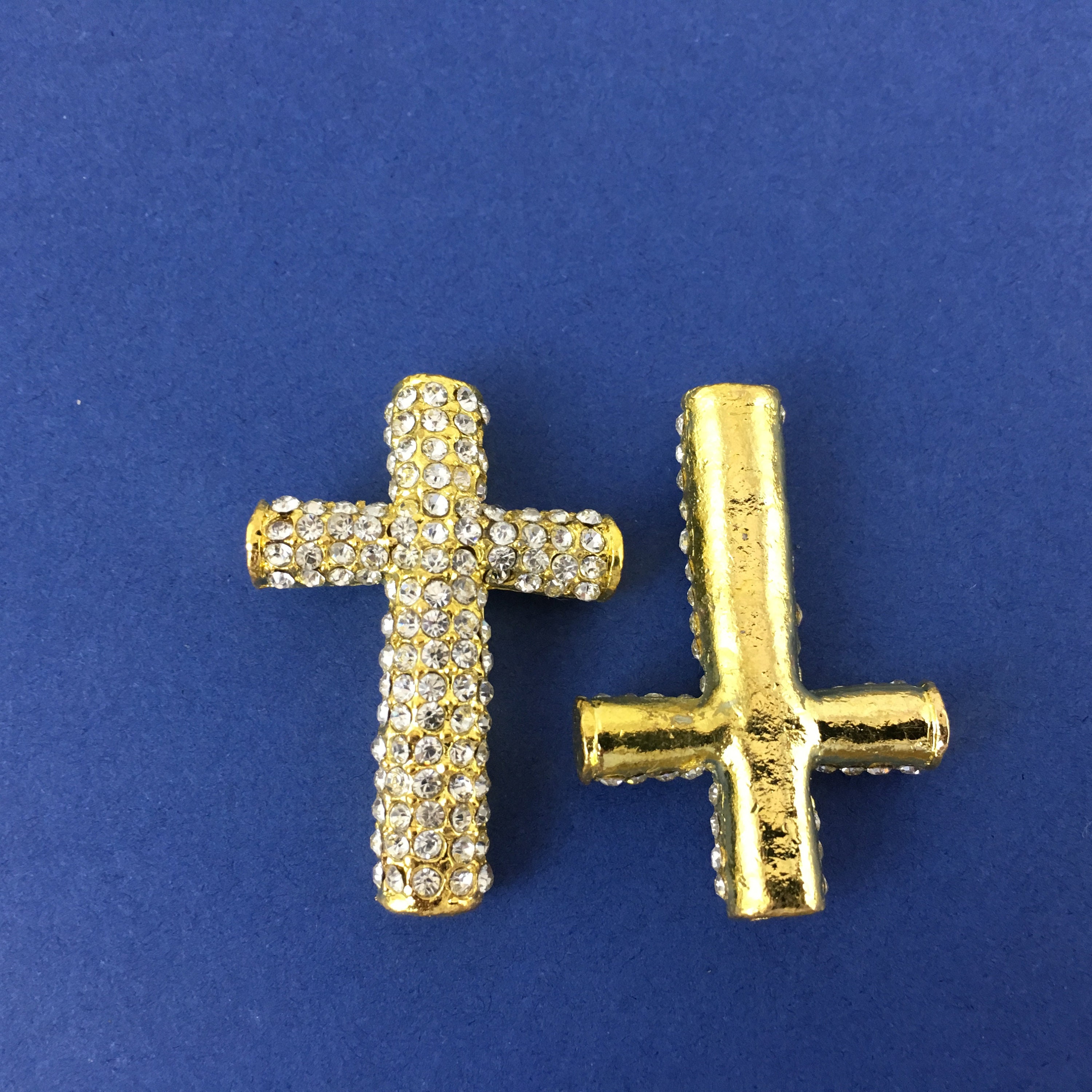 Gold Cross Bead Cross Pendant Cross Beads Gold Cross Cross Etsy