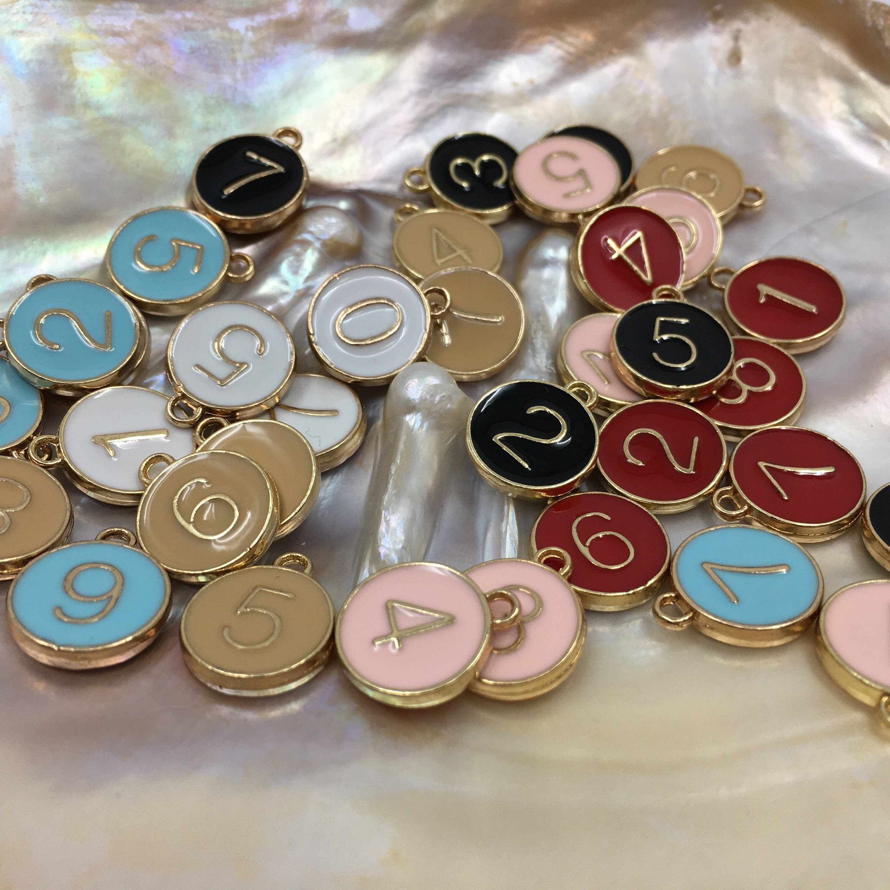 Number Charms - Choose from Numbers 1 through 9 - Choose from Silver or  Gold-Plate - BeadifulBABY