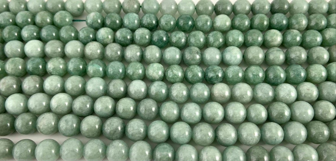 Chateau Green Jade Stone Good Luck Jade Bead Natural Jade Etsy Canada