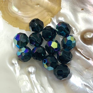 Swarovski 8mm AB Round Beads, Aurora Borealis, Genuine Swarovski Elements, Crystal Beads, Canadian Supplier, Bellaire Wholesale, 12pc Each