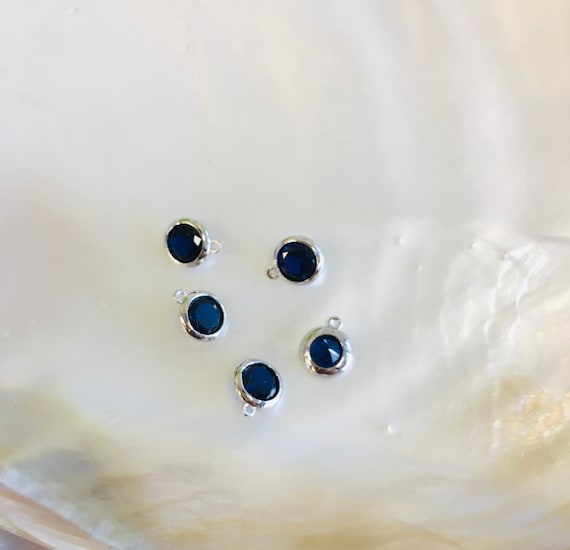 Ciondolo Con Pietra Preziosa A Castone - Ciondolo Rotondo Sfaccettato - Ciondoli In Argento Sterling Placcato Oro - Ciondoli Con Pietra Portafortuna Per Collana - 14 Mm (1 Pz) SKU: 201102 - Italia - Foto 5