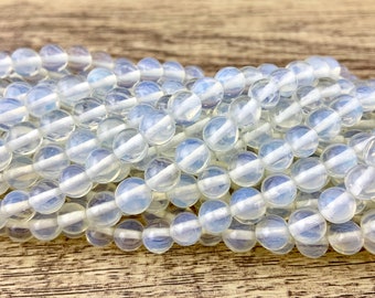 Opalite Beads, White Opalite Beads, Natural Stone Bead, Round Gemstone, Available in 4mm, 6mm, 8mm Beads, 10mm, 12mm, Bellaire Wholesale