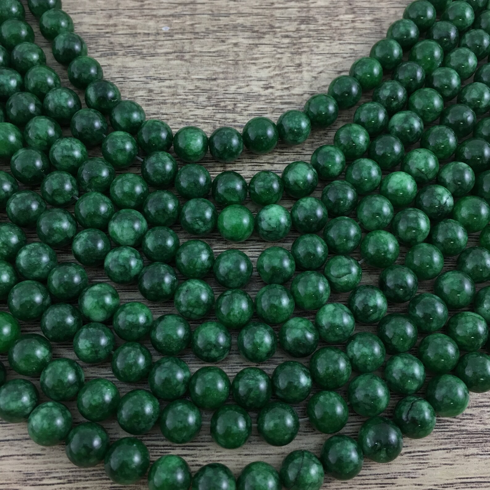 Milky Dark Green Jade Stone Good Luck Jade Bead Natural Etsy Canada