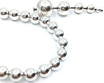 3mm Sterling Silver Bead, 100Pc and 50Pc Beads Sterling Bead , DIY Bracelet, 925 Silver beads, Italian Silver Beads, Canadian Seller