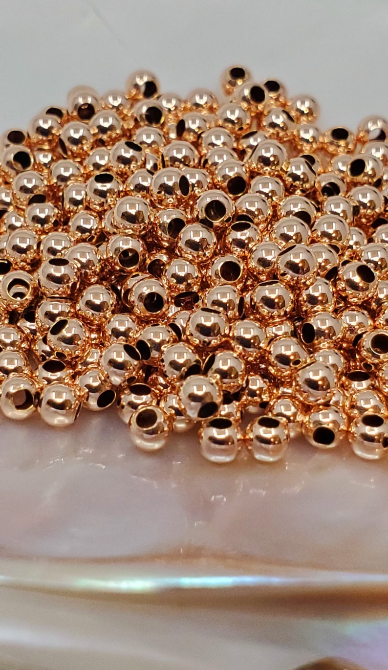 Gold Fill Bead 14K ROSE Gold Filled Beads ROSE GOLD 1/20 Etsy