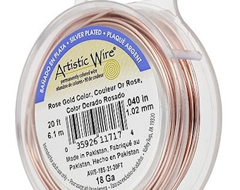 ART WIRE 18G Lead Nickel Safe Rose Gold, 18G, 20G, 22G, 24G, 26G, 28G, Artistic wire, wire to wrap stones, Stone Wrapping wire