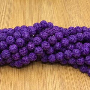 Purple Lava beads, Gem stone, Natural stones, 4mm, 6mm, 8mm, 10mm, 12mm, Wholesale beads, Canadian Supplier, Volcano Beads
