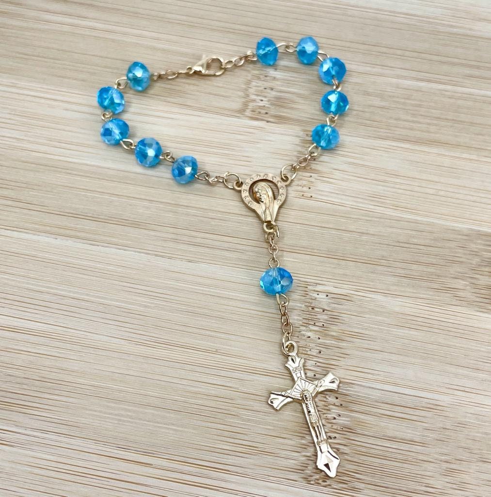 Single Decade Rosary With Clasp Catholic Rosary With Prayer Card Catholic Gift - View #2