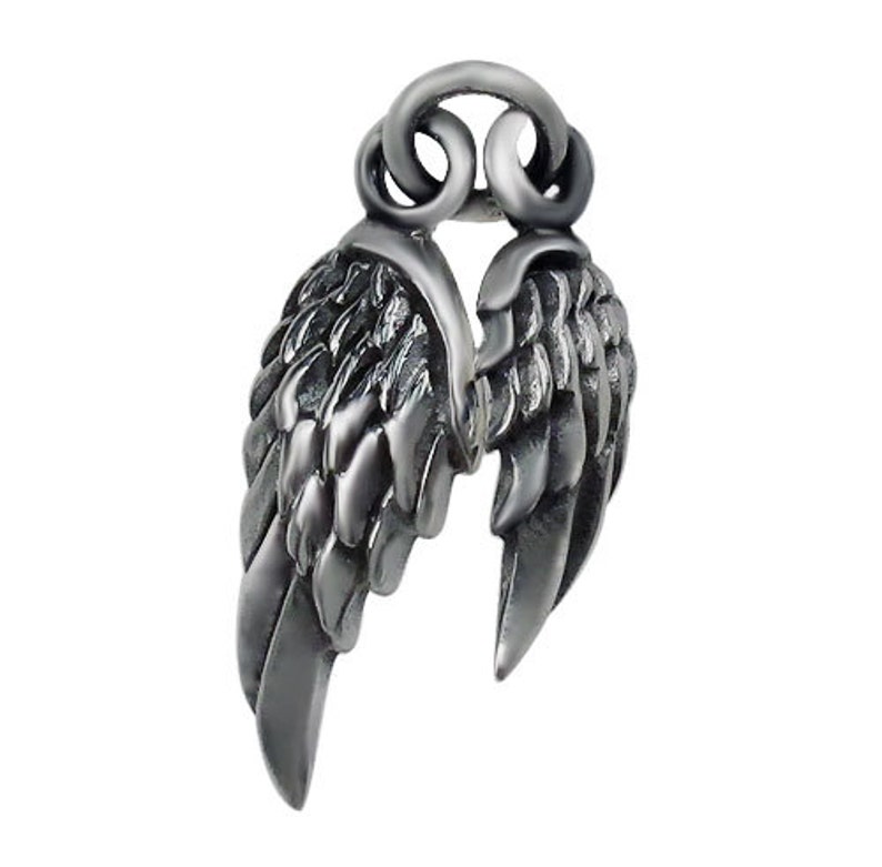 NINGAN 925 Sterling Silver Charm - Angel Wings Heart Pendant With CZ For Charm Bracelets