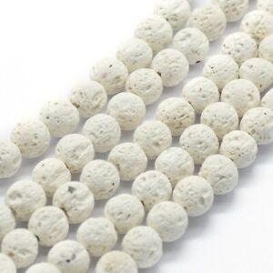 White Lava beads, 6mm Lava Bead, 4mm, 6mm, 8mm, 10mm, Lava beads 6mm, Wholesale beads, Canadian supply, volcano beads, Bellaire Wholesale