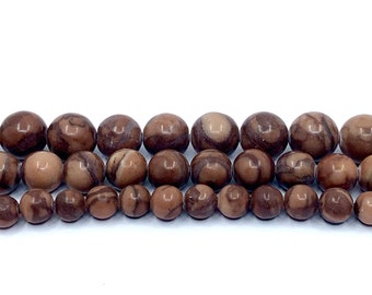 Red Wood Grain Jasper, Petrified wood jasper, Natural gemstone beads, Smooth round, jewelry making, Yellow, Healing gemstone, Supplier