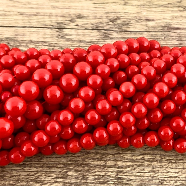 Rote Glasperle, tiefrote Kunstperlen, DIY-Projekt Perle, Schmuckherstellung, kanadischer Großhändler, Bead Bulk kaufen, Glasperle