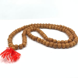 Sandalwood Mala Necklace, 6mm, 8mm, 10mm, Sandalwood Rosary, Meditation Prayer Beads