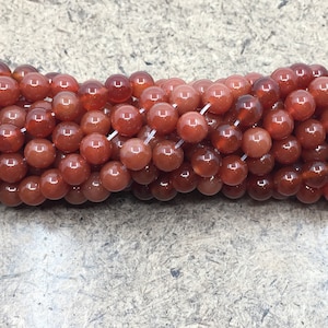 Red Carnelian Beads, 4mm, 6mm, 8mm, 10mm, 12mm, Gemstones, Natural Beads, Good Quality Beads, Canadian Supplier, Beading Supplier