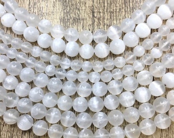 Selenite beads, Calming beads, Beads for peace, 6mm beads, 8mm beads, 10 mm beads, Supplier, Bellaire Wholesale, Bulk Buy, Cleansing beads