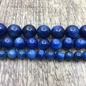 Kyanite Bead, Half Strand, Natural Stone Bead, 6mm, 8mm, 10mm, Cyanite Stone, Natural Stone, Canadian Supplier, Bellaire Wholesale, Bulk Buy