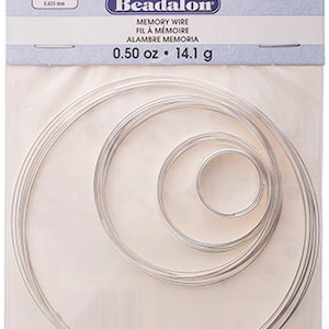 Beadalon Memory Wire Kit  .50oz, Assorted Sizes, Silver, Canadian Bulk Buy