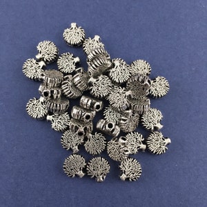 Tree Charms, Tree of Life Beads, Tree beads, 32 Pc, Silver Bead, Pendant Findings, Earring Findings, Bracelet Findings, Bellaire Wholesale