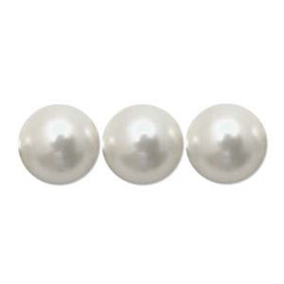 CRYSTAL WHITE PEARL 001 650 Genuine Swarovski 5810 Round *All Sizes