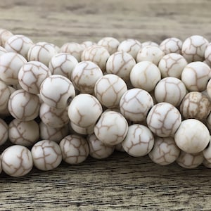 Beige Howlite Beads, 4mm Howlite Gemstone, 6mm, 8mm Howlite Beads, 10mm, 12mm, Bulk Buy Healing Stone, Beading Supplier, Bellaire Wholesale