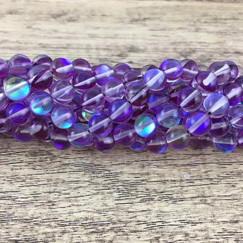 Mystic Aura Flash Purple Quartz Beads Gemstone Bead 6mm - Etsy