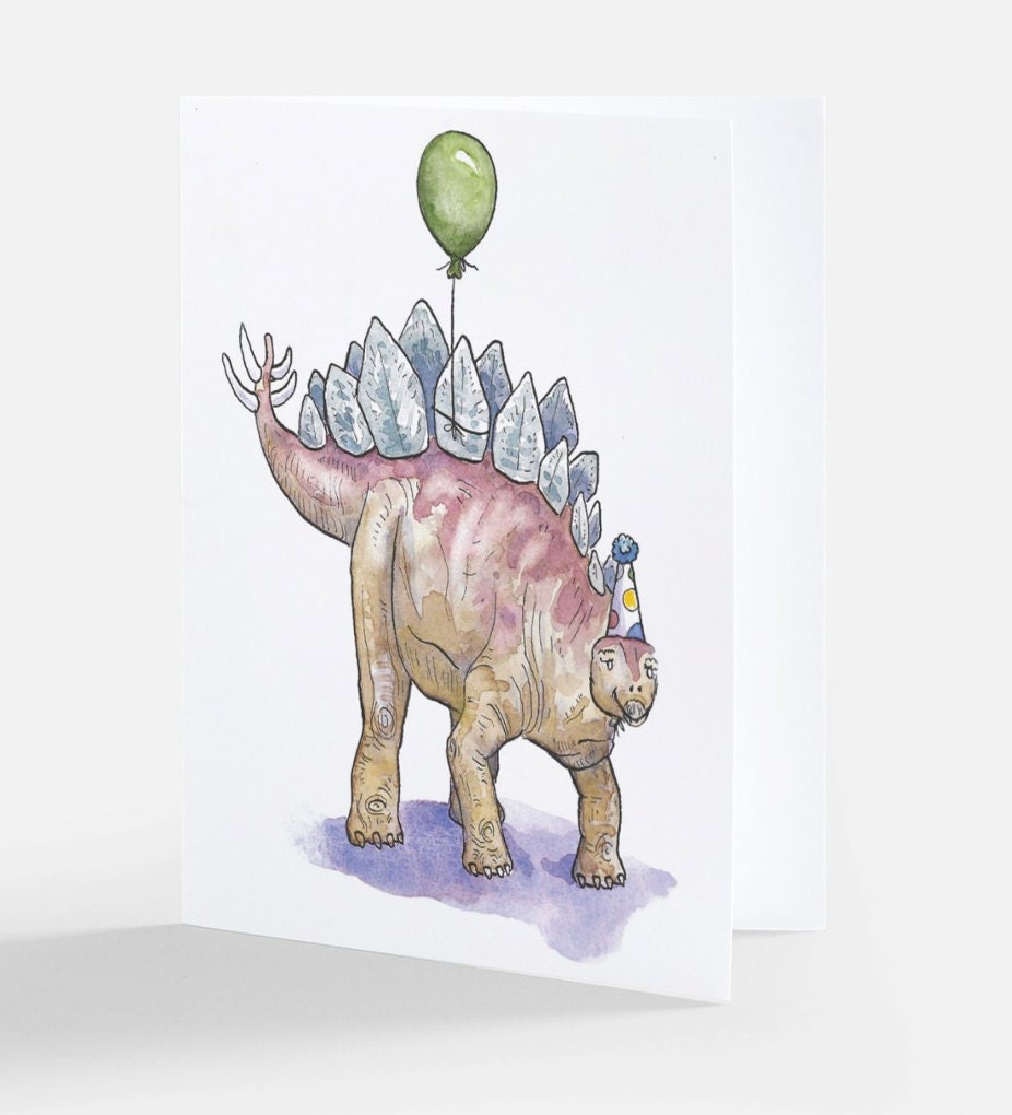 Birthday Card Stegosaurus
