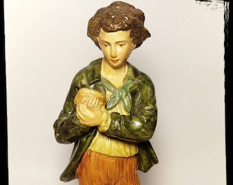 Vintage Borghese Female Figurine/ Italian Female Statue/Niepold Inc Cast Palster Statue/Lady in Waiting Figurine/Best Gift Idea // F1357