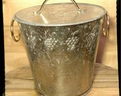 Collectible Ice Bucket Galvanized Steel Ice Bucket Silver Pail Wine Cooler Party Decor Ice Cube Storage Gift Idea F1104