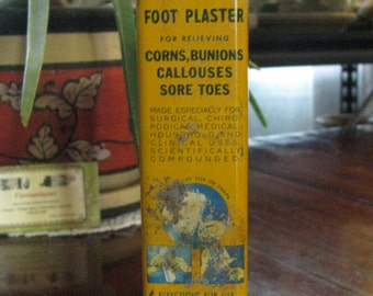 Vintage Dr. Scholls Moleskin Foot Plaster Tin No. 248 / Scholls Mfg. Co. / Foot Repair Health Aide / Collectible Medical Tin / F156