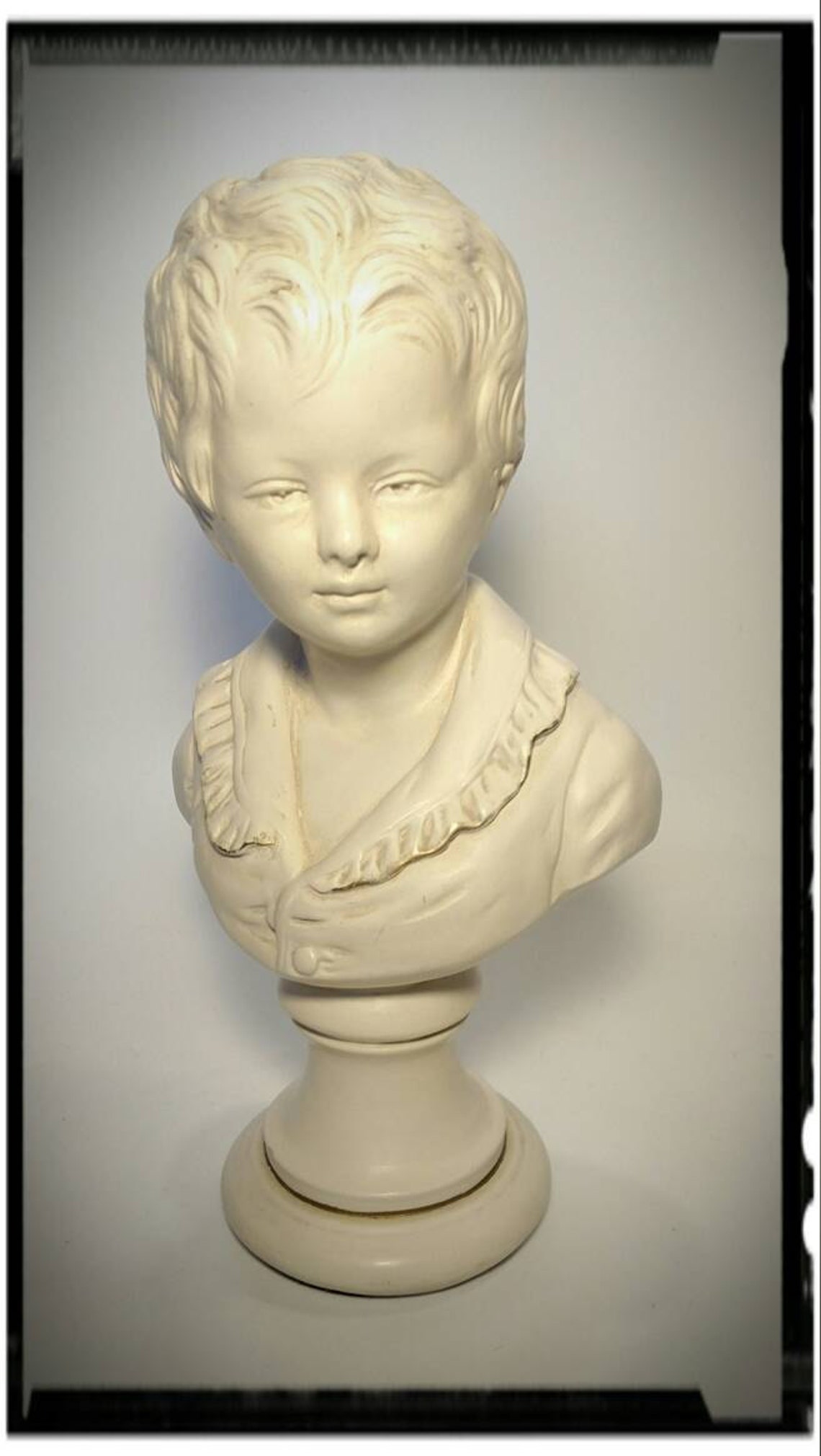 Vintage Alexander Backer Co Chalkware Bust/ Alabaster Victorian Boy ...