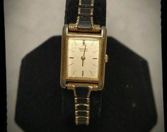 Vintage Seiko Quartz 10K Woman's Watch 180286 With Speidel - Etsy
