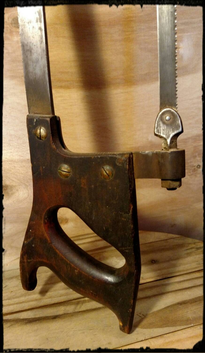 Vintage Henry Disston and Sons Hand Meat Saw 21 inch Blade / Cast Steel