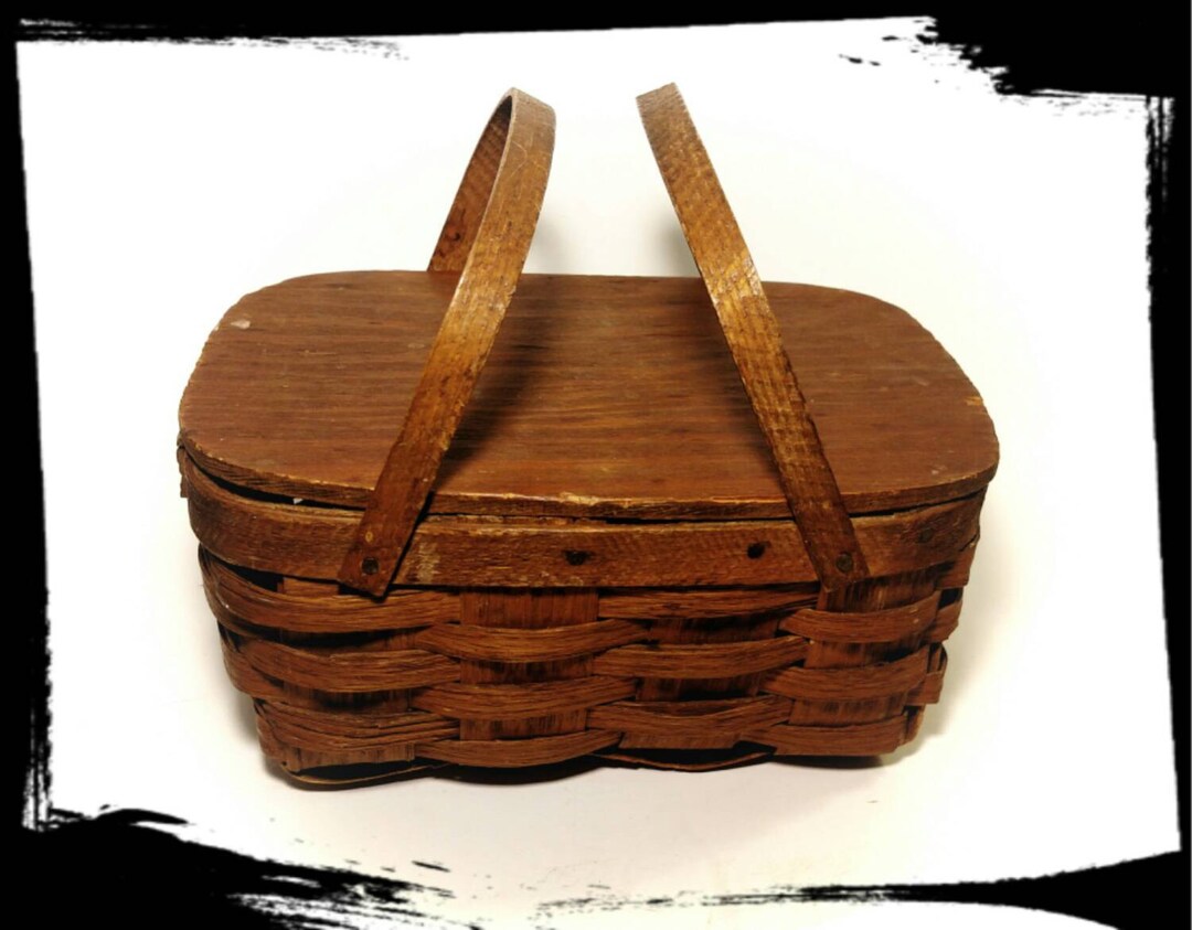 Vintage Picnic Basket/ Picnic for Two / Beach Going Basket / Etsy