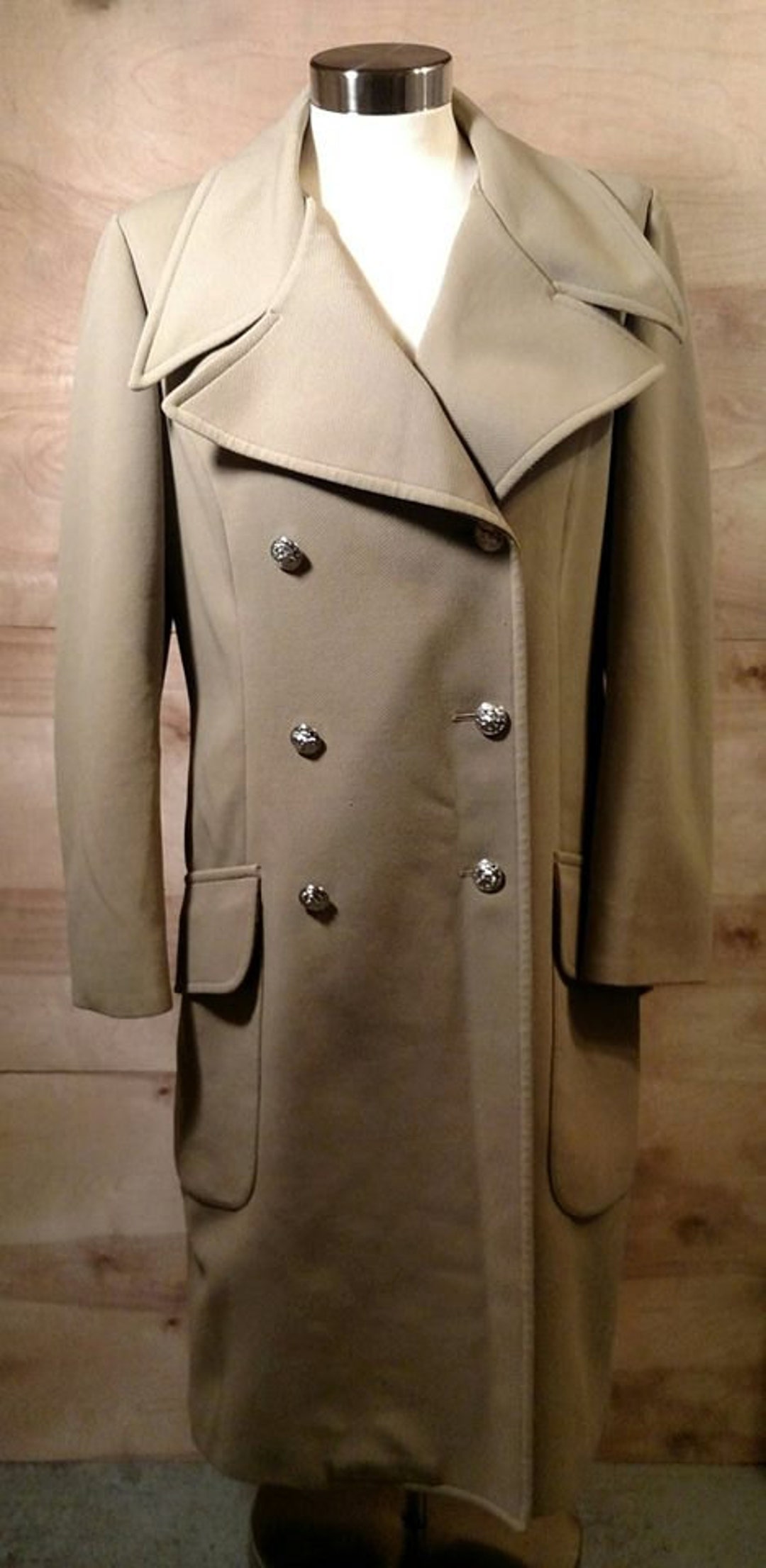 Vintage Womens London Fig Maincoat / Waterproof Over Coat Trench Coat ...