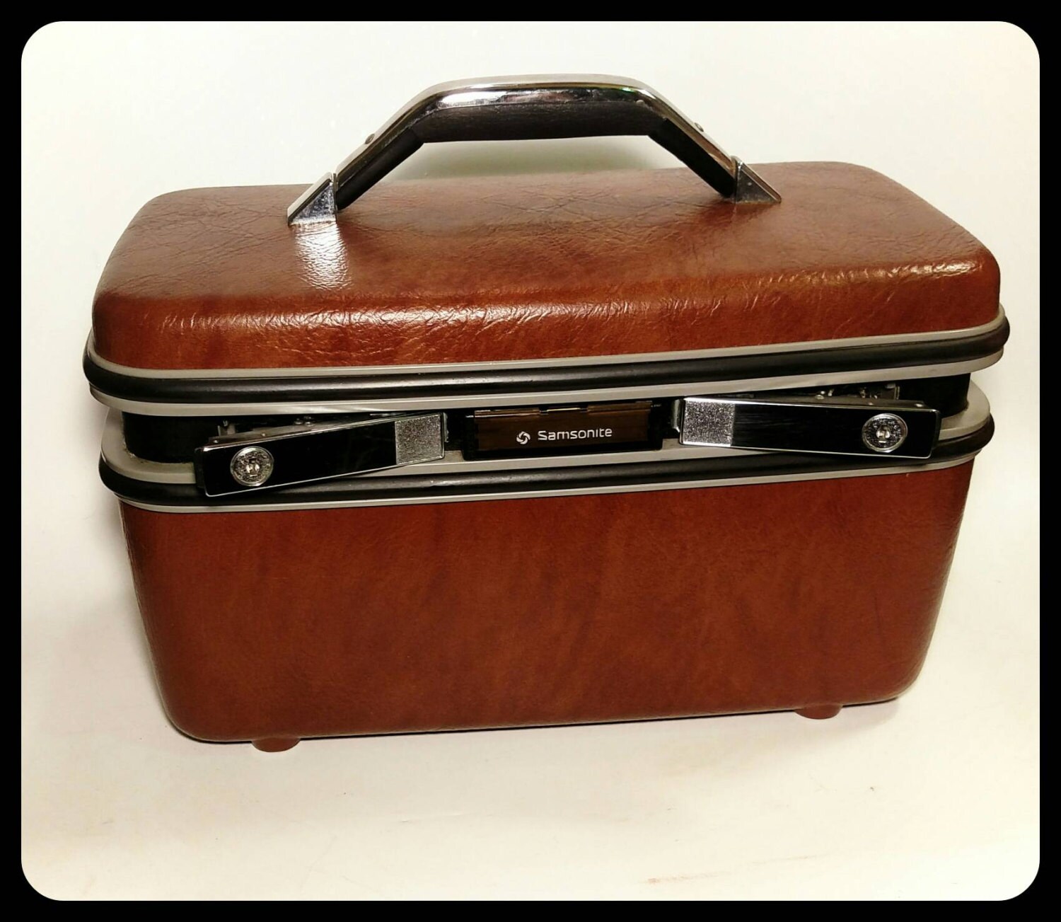 Vintage Samsonite Silouette Brown Train Case /samsonite Etsy