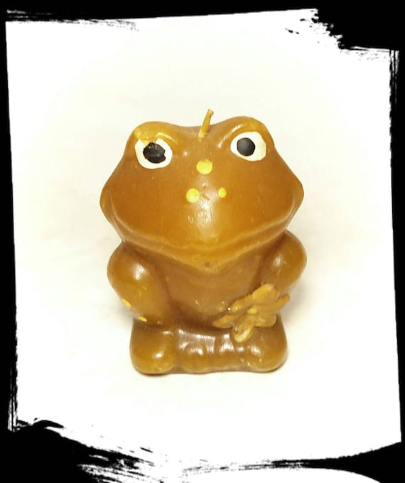 Collectible Wax Frog Candle / Collectible Frog / Small Brown Etsy