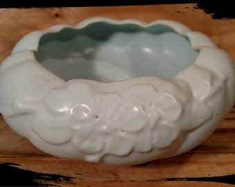 Antique Weller Blossom Blue Planter / Weller Planter / Collectible Pottery / Candy Dish / Desk Deocr/ F1028