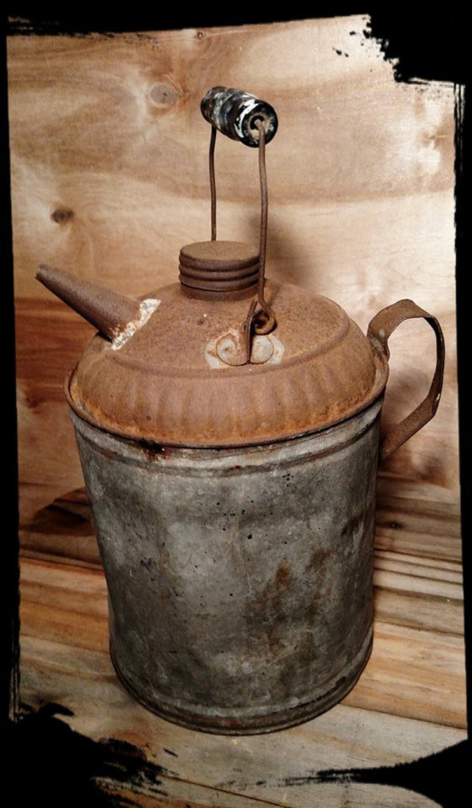 Vintage Metal Gas Can 1 Gallon / Old Metal Can / Collectible Etsy
