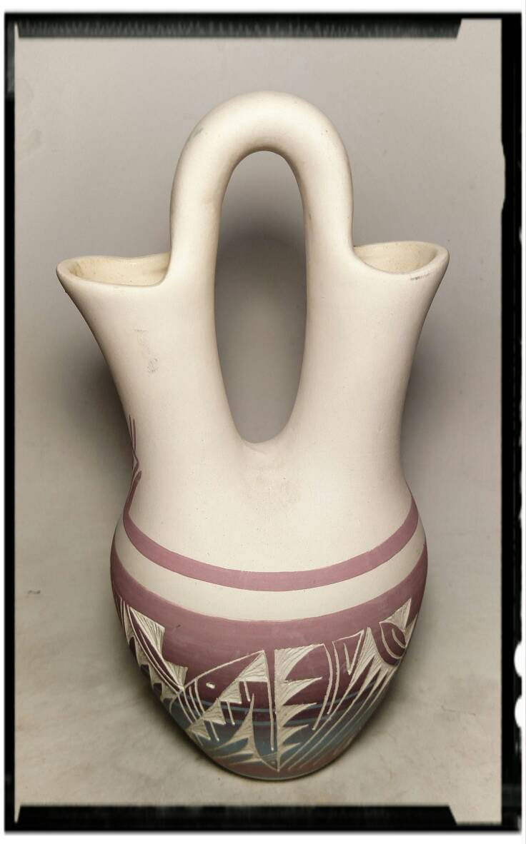 Collectible Native American Wedding Vase/ Lakota Pottery