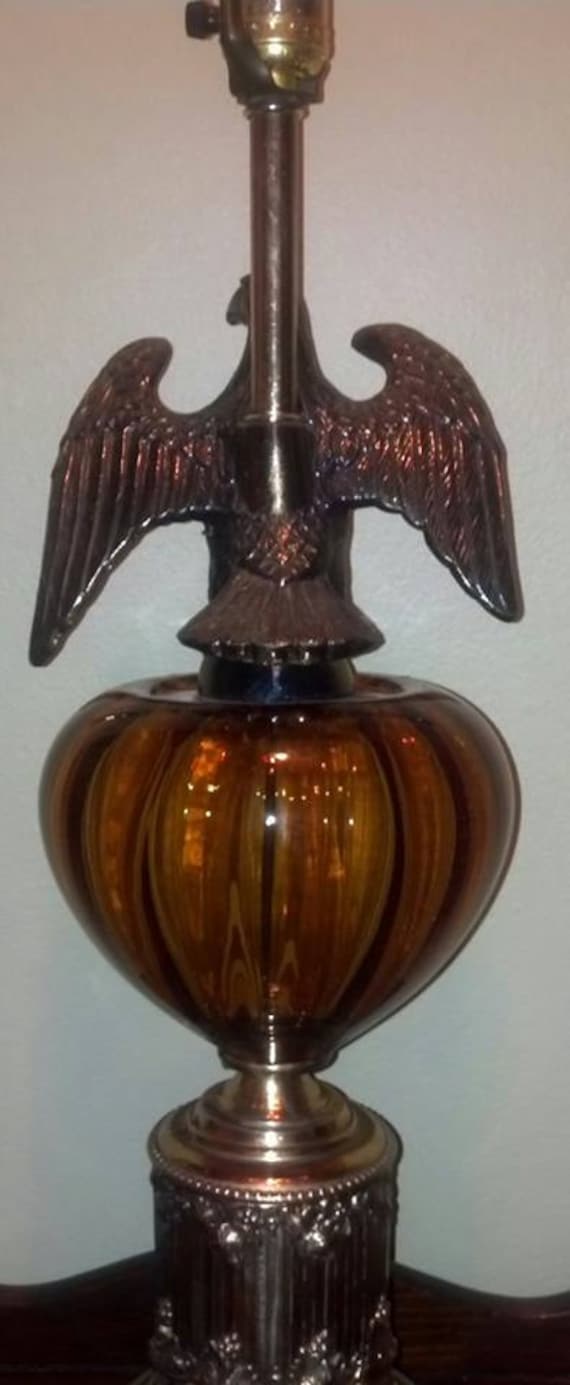 Vintage Brass Eagle Globe lamp Vintage Eagle Table Lamp Desk Lamp American Lamp Patriotic Lamp Accent Lamp F16