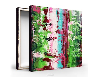 Colorful Abstract Giclee Print - Extra Large Fine Art Print on Canvas - abstract canvas art - D06077 - mid century modern wall art